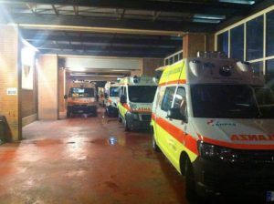 Terremoto - Ambulanze per trasferimento malati