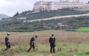 Il primo sopralluogo dei Carabinieri di Assisi