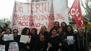 Le maestre di Terni allo sciopero di Roma