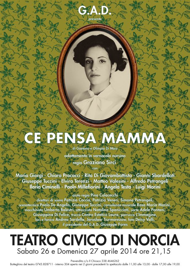 Norcia, in scena il Gad con “Ce pensa mamma” regia di Graziano Sirci