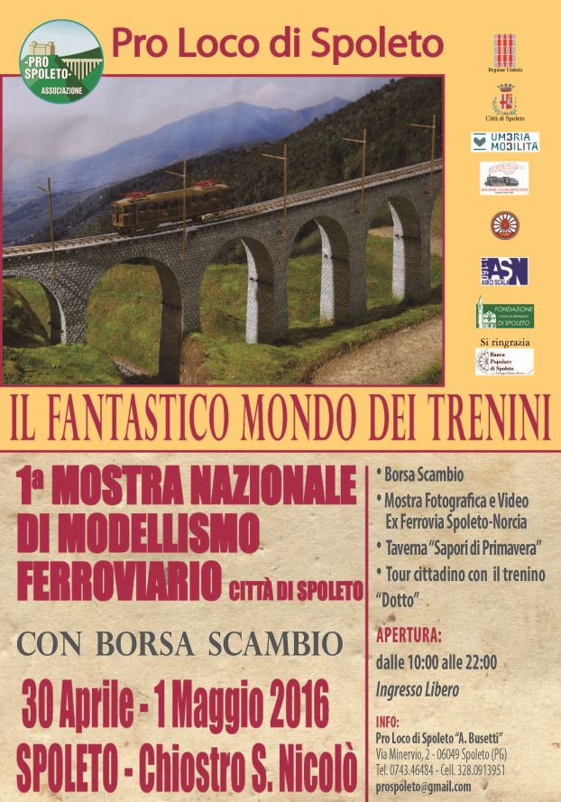 Per la prima volta a Spoleto una mostra nazionale sul Modellismo Ferroviario