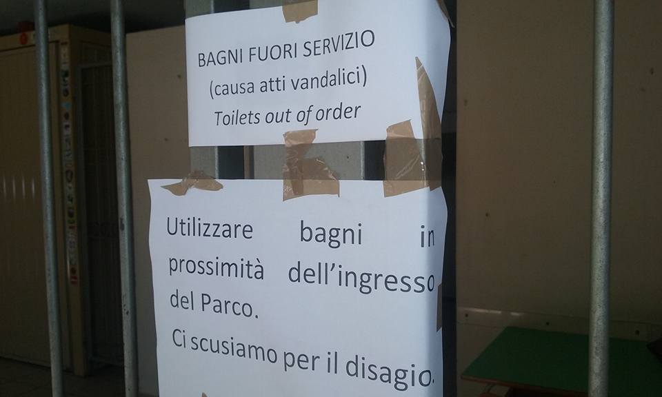 Cascata delle Marmore senza bagni per un atto vandalico