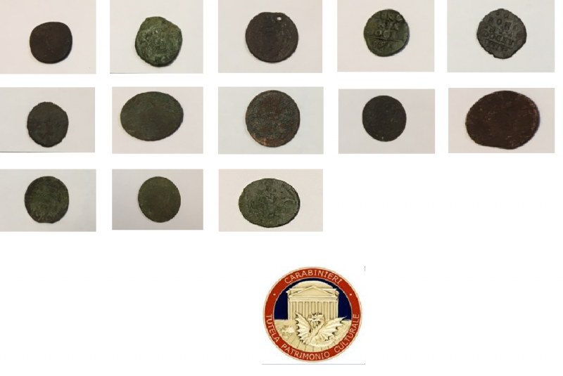 Monete rare di epoca romana nascoste in una casa del Tifernate, una denuncia