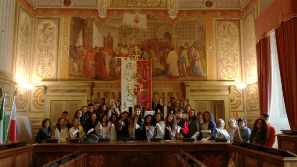 Foligno, studenti dell’Isola di Réunion ricevuti in comune