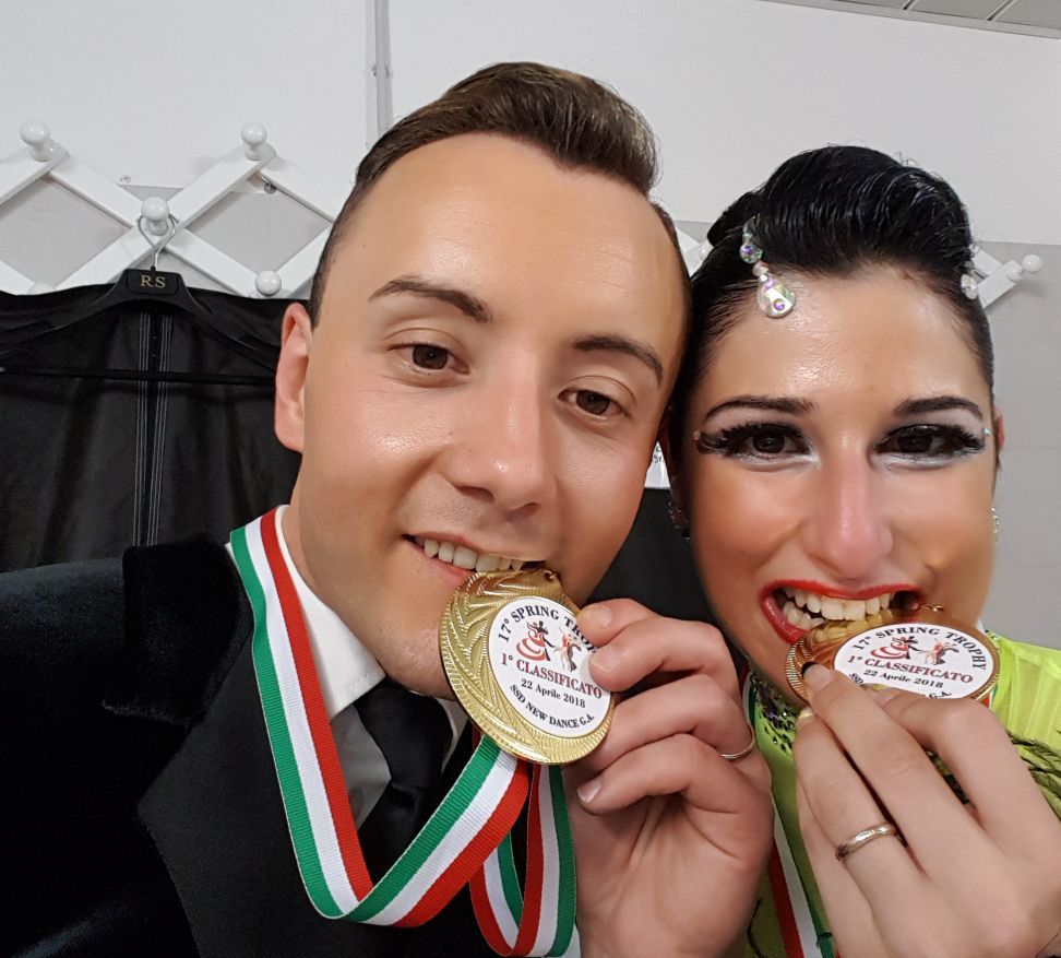 Gara nazionale di ballo, doppia medaglia d’oro per Matteo e Daniela