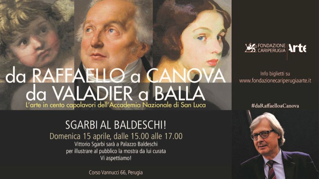 Vittorio Sgarbi guida speciale per la mostra “Raffaello a Canova, da Valadier a Balla”