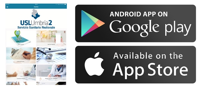 On line la nuova App dell’Azienda Usl Umbria 2