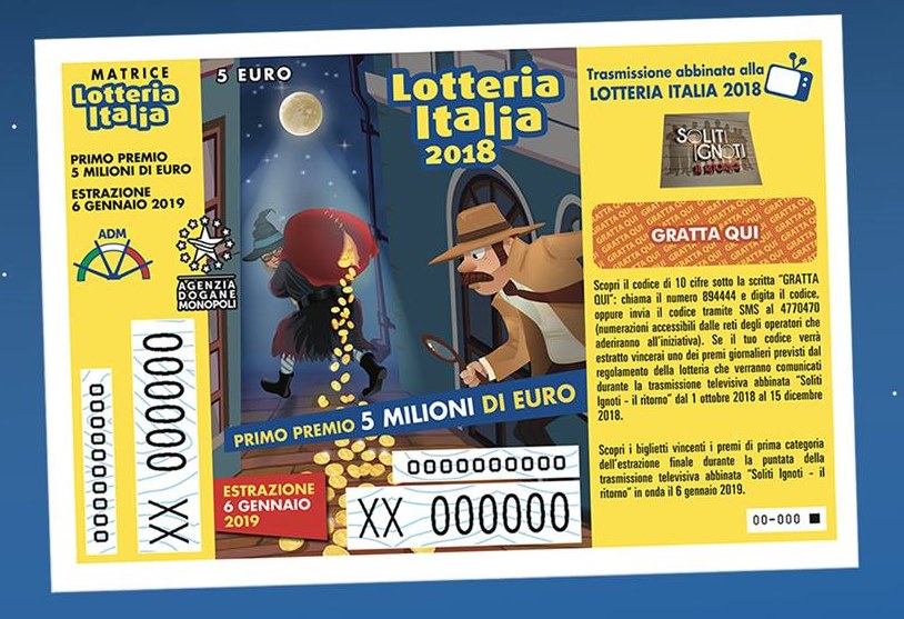 Lotteria Italia, venduto in Umbria biglietto da 500mila euro  I 205 biglietti  vincenti, 25mila euro vinti a Perugia 