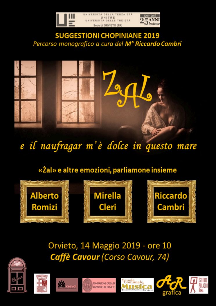 Per il Caffè di Unitre Orvieto, il 14 maggio si parla di “Żal” e suggestioni chopiniane