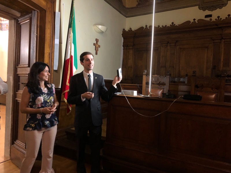 Universo Assisi, presentata la tecnologia Li Fi | Donato prototipo alla città