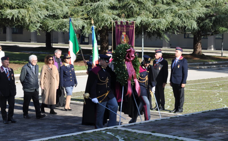 Spoleto, alla scuola di polizia cerimonia con la vedova Montinaro