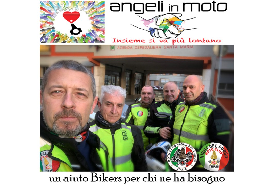 Motoclub vigili del fuoco consegnano farmaci a malati di sclerosi multipla