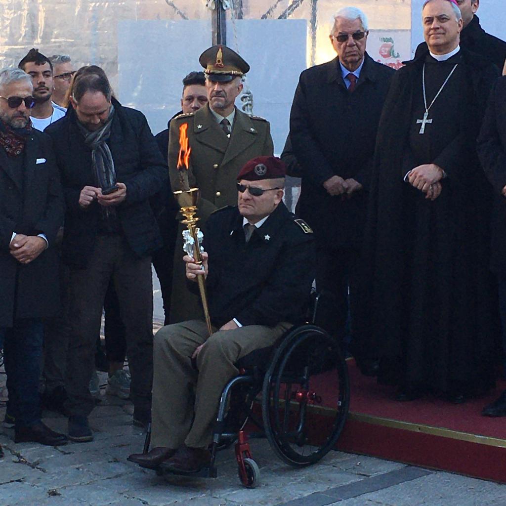Accesa la Fiaccola benedettina, emozione a Norcia | Foto