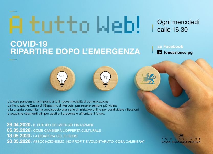 Covid-19, su Fase2 seminari e approfondimenti online di Fondazione CaRiPerugia