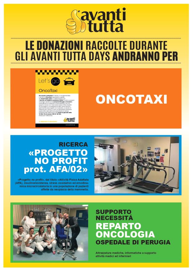 “Avanti tutta” Onlus, un 2020 al fianco di malati e sanità | Ecco le donazioni
