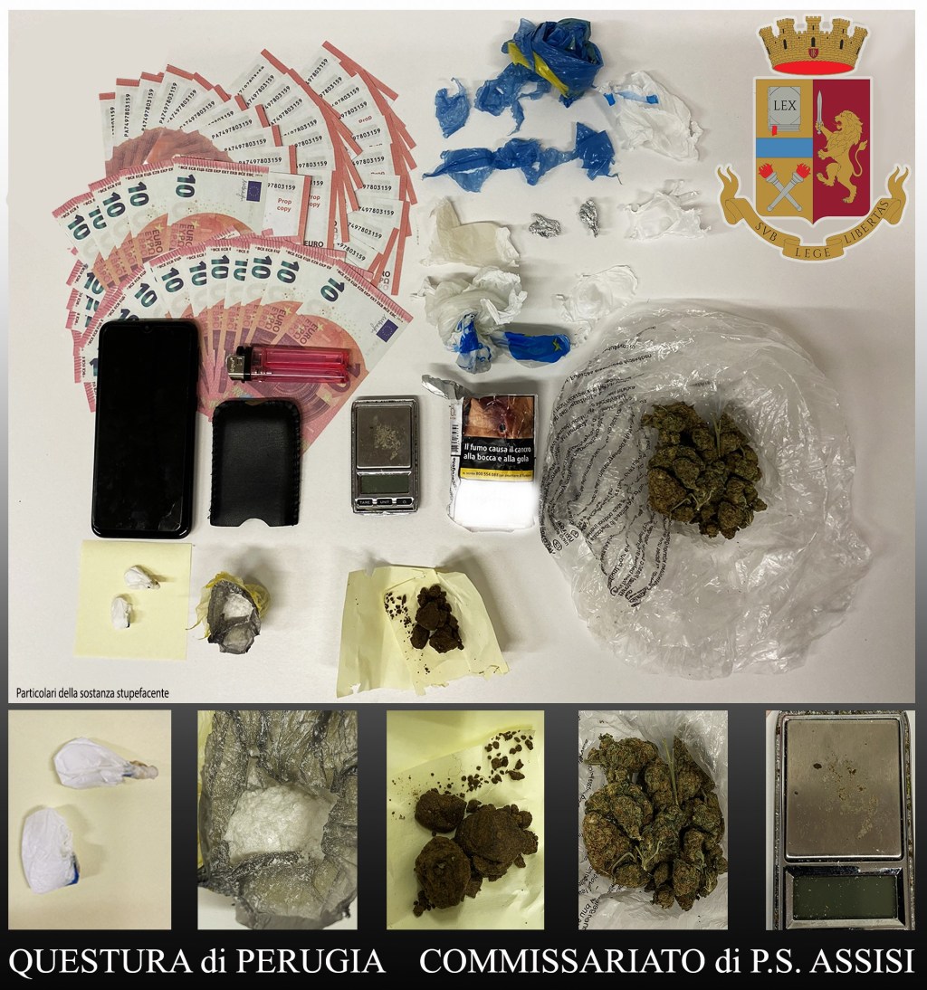 Vende cocaina sotto casa, arrestato 35 di Assisi
