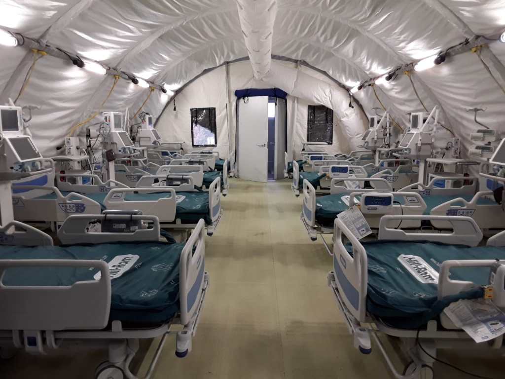 Ospedale da campo Covid, oggi la consegna al Santa Maria