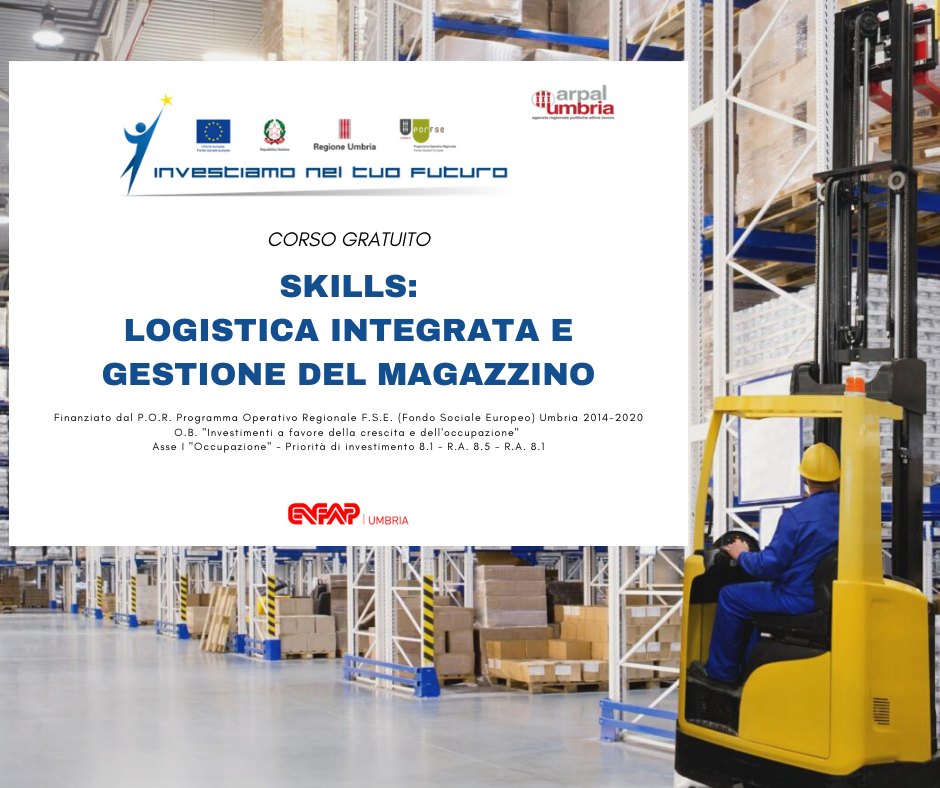 Corso gratuito per addetti alla logistica integrata e ai processi di magazzino