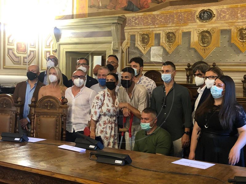 Foligno festeggia il campione d’Europa Leonardo Spinazzola | Foto e video