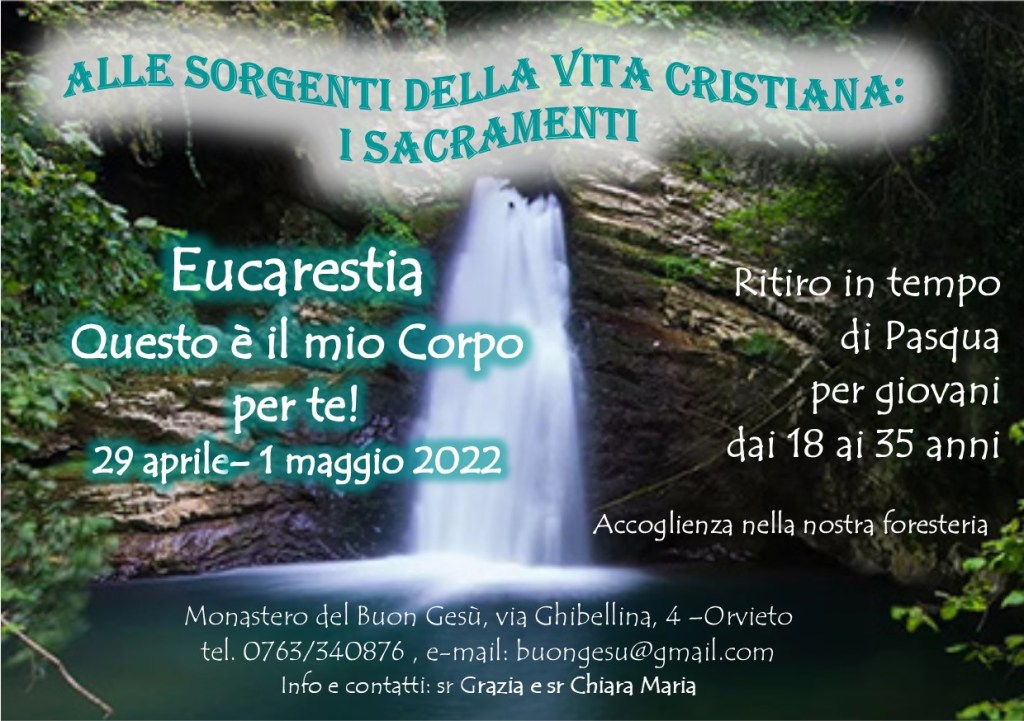 Orvieto, secondo ritiro per i giovani organizzato dal Monastero del Buon Gesù