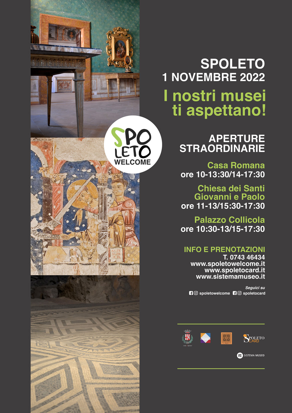 1° novembre, aperture straordinarie dei Musei Comunali di Spoleto