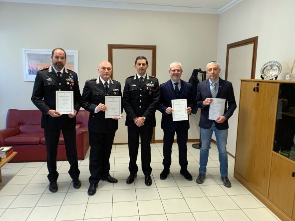 Carabinieri Terni, consegnati riconoscimenti ad alcuni militari del Comando Provinciale