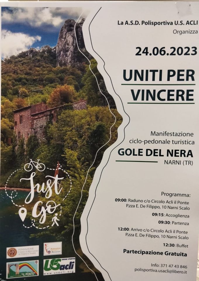 “Uniti per vincere”: una manifestazione ciclo-pedonale turistica alle Gole del Nera