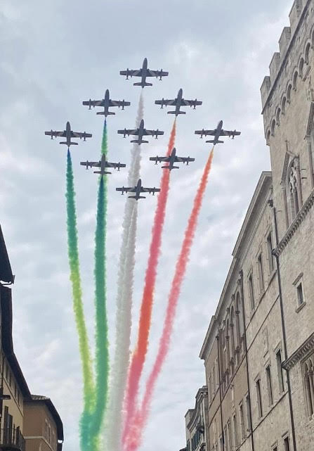 Lo spettacolo delle Frecce Tricolori a Perugia – Il video