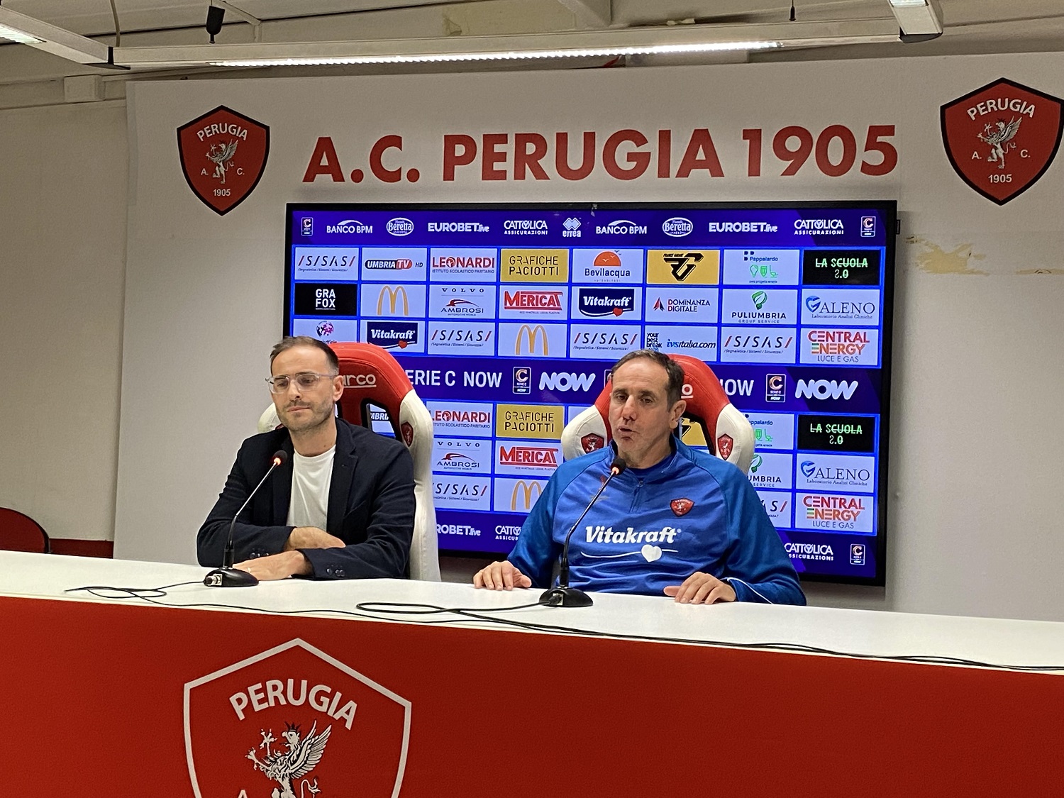 presentazione allenatore perugia zauli