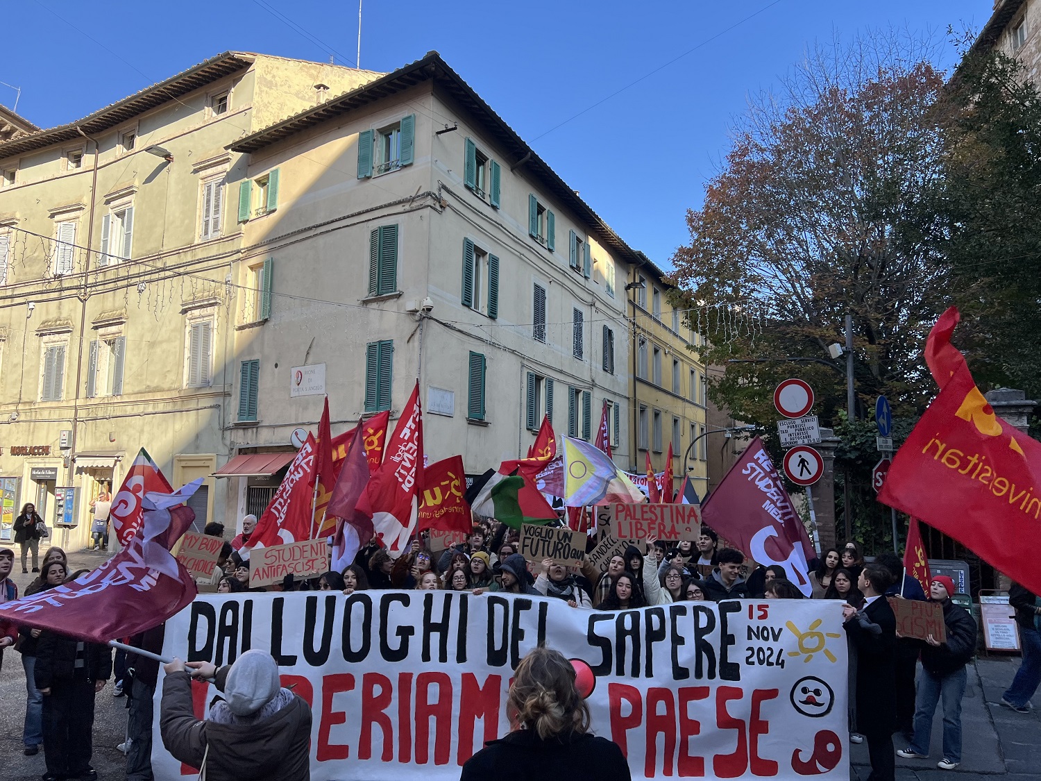 manifstazione studenti sinistra