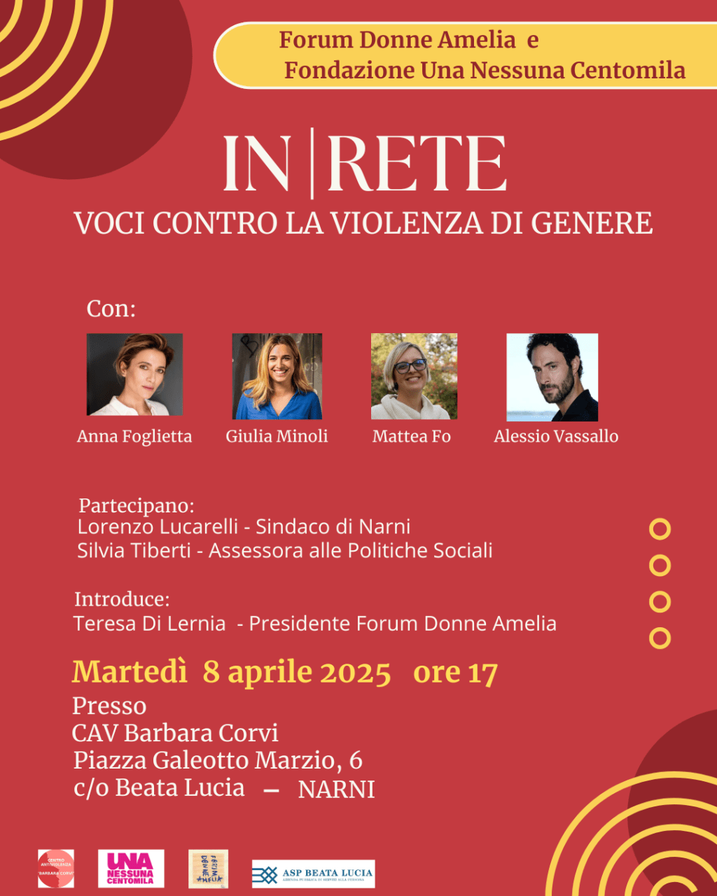 In Rete, a Narni domani Voci contro la violenza di genere