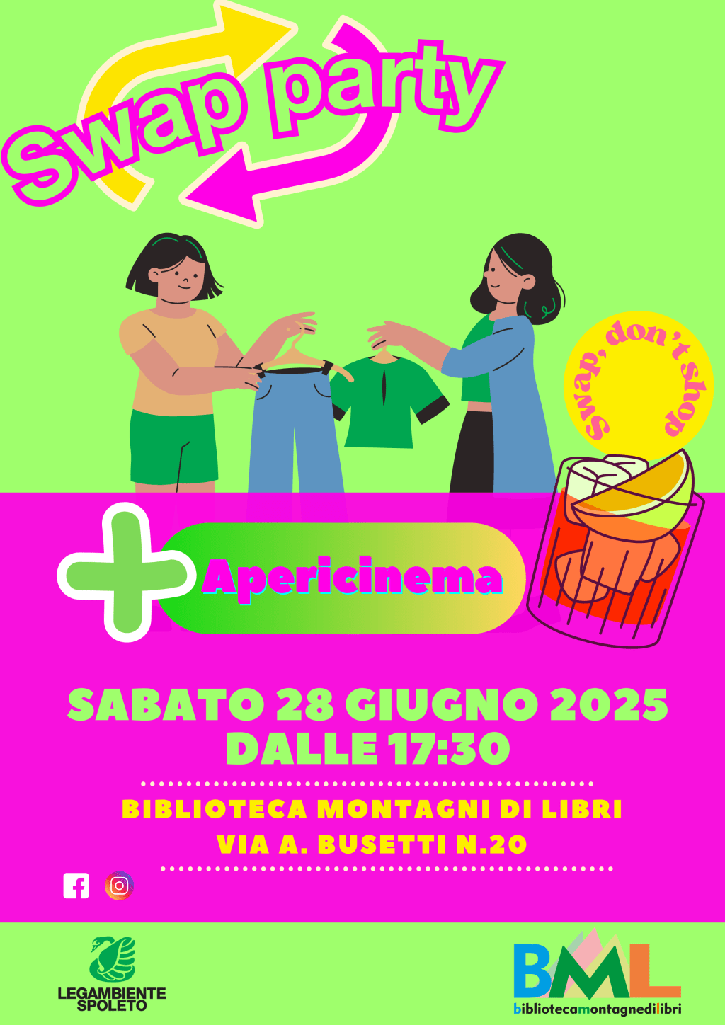 “Swap party” a Spoleto, sabato la festa del baratto della moda