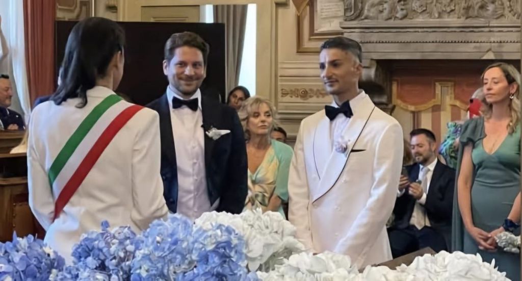 Applausi e commozione per l’unione di Olmo e Gianpaolo