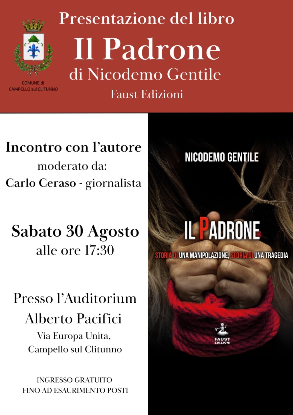 “Il Padrone – Storia di una manipolazione, Storia di una tragedia” – Incontro con l’autore