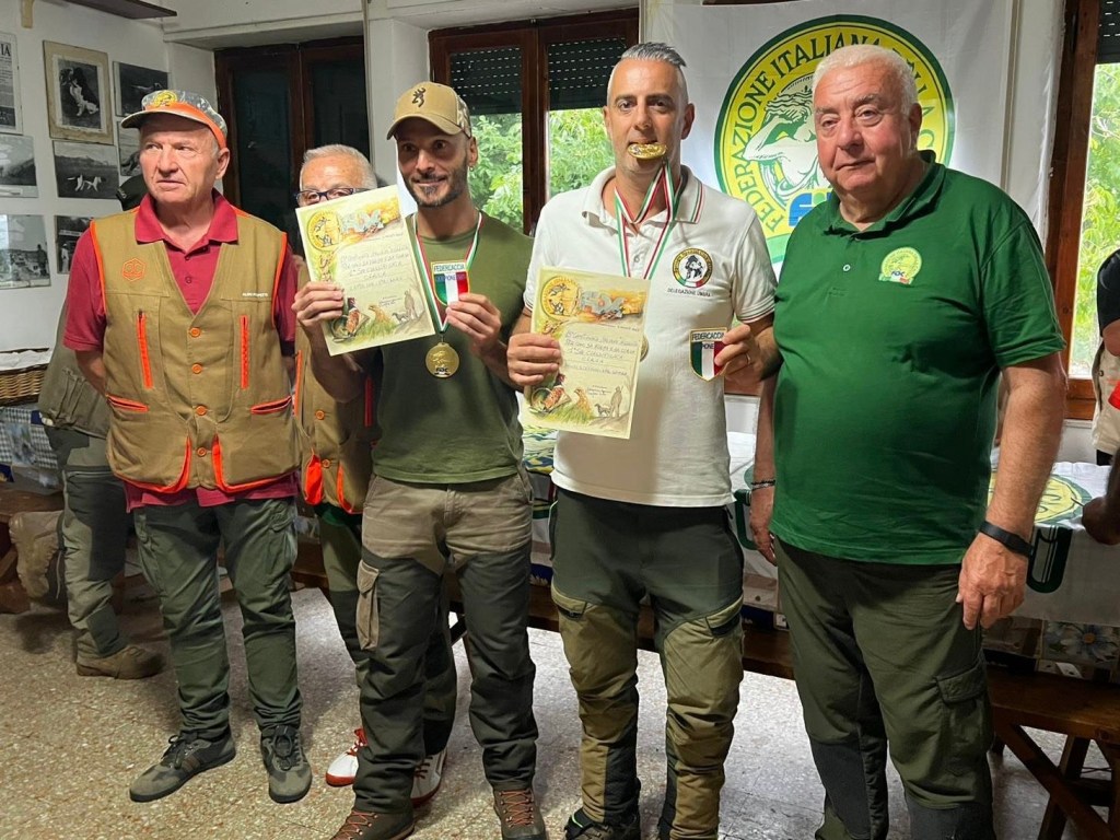 Campionato italiano Federcaccia, primo posto a squadre cani da cerca per Sensi e Lappa