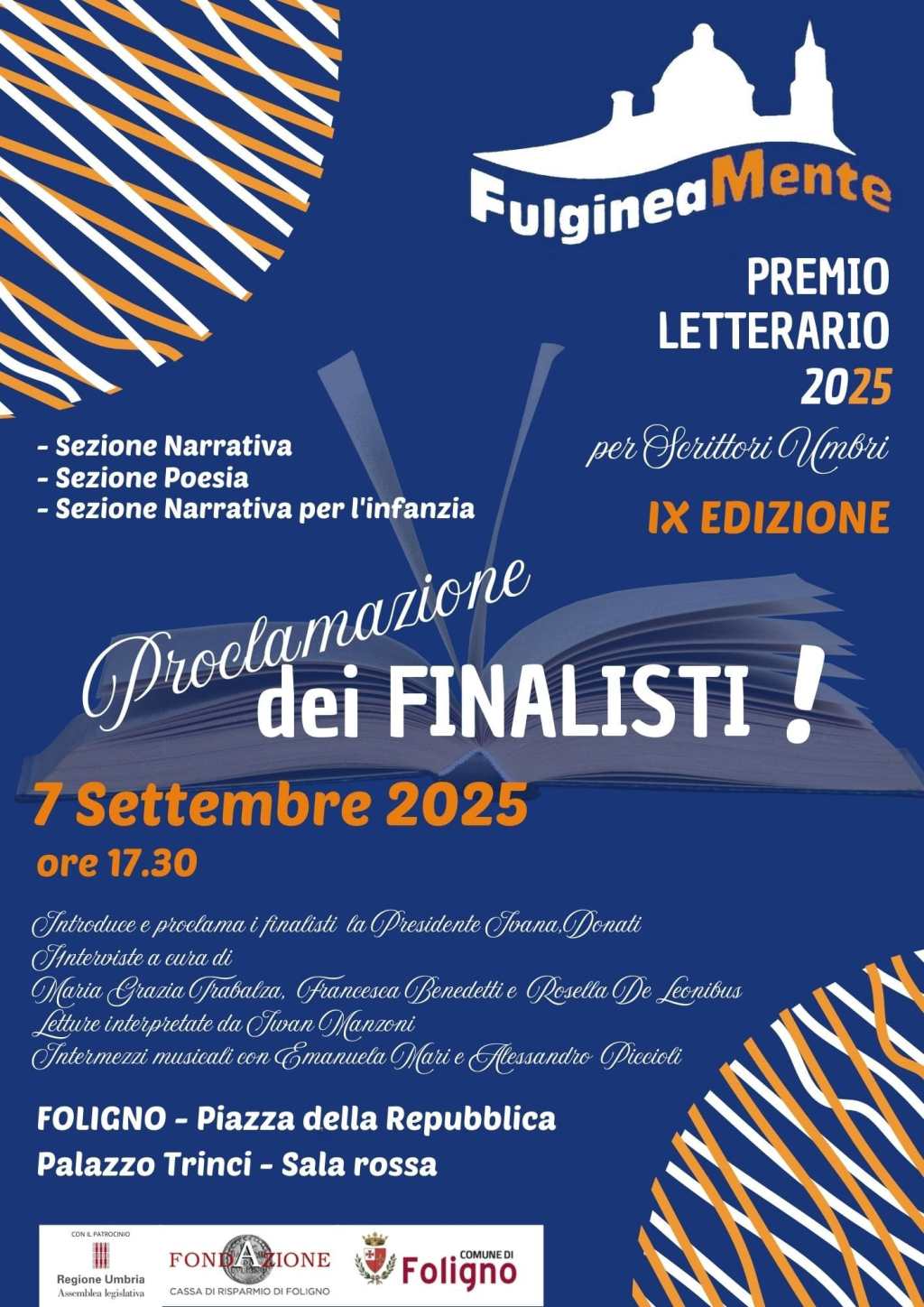 Premio FulgineaMente 2025: oggi la proclamazione degli autori finalisti