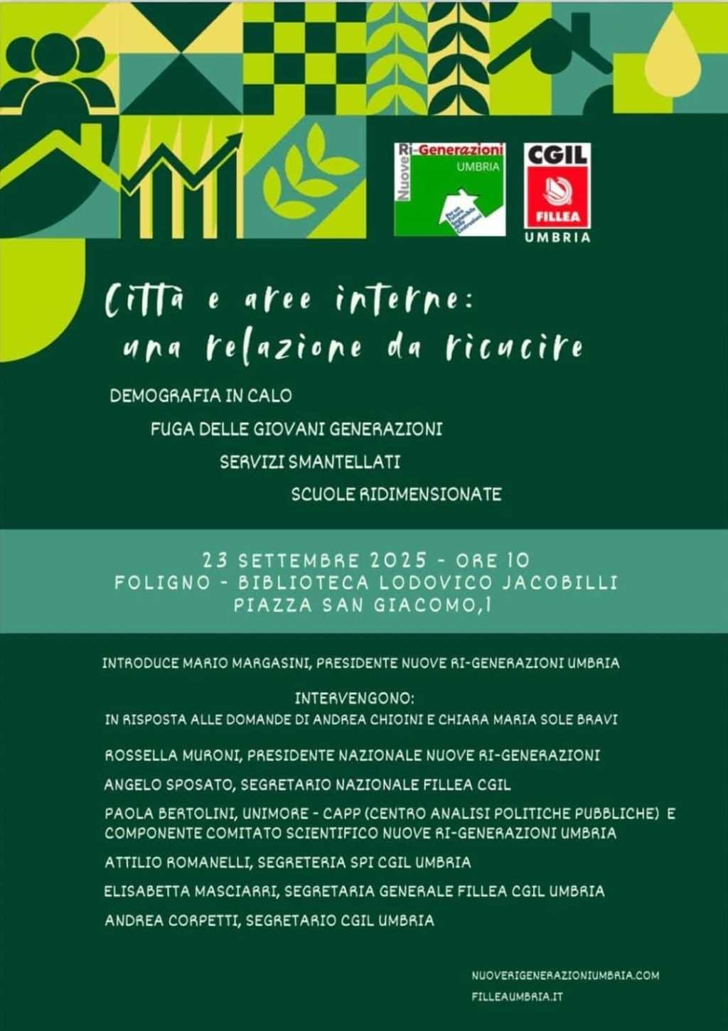 Città e aree interne, una relazione da ricucire: se ne parla a Foligno