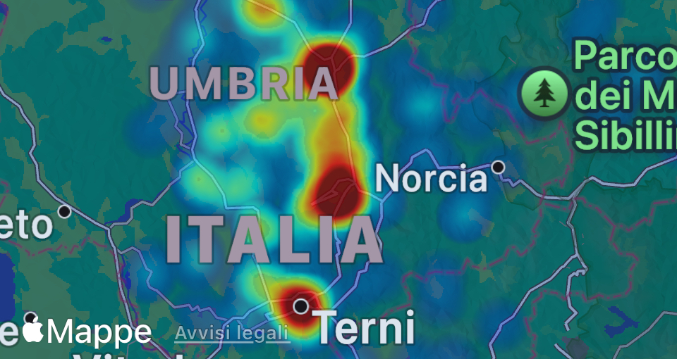 Terremoto in Umbria, scossa di magnitudo 3.8 avvertita da Foligno a Terni