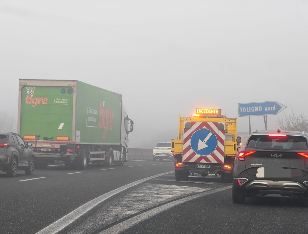 Incidente sulla Centrale Umbra tra Foligno nord e Spello, disagi al traffico